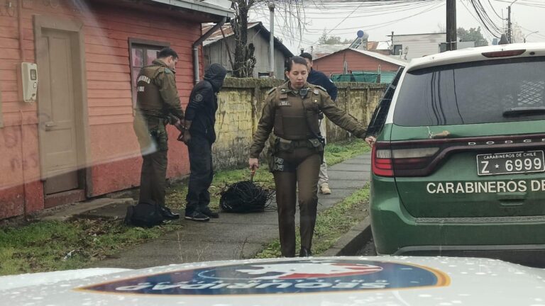 Patrulla mixta detuvo a sujeto por robo de cables en Chillán Viejo