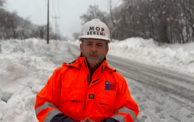 Blance MOP Ñuble: 71 centímetros de nieve acumulada, 27,2 milímetros de agua caída en las últimas 24 horas y 9 rutas afectadas en distintos puntos de la región