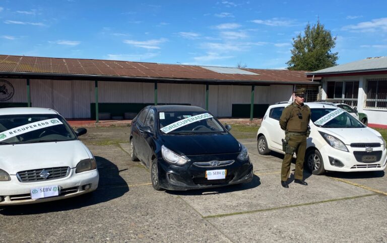 En menos de 12 horas:  Carabineros del SEBV Ñuble recuperó vehículos robados durante la noche en la región