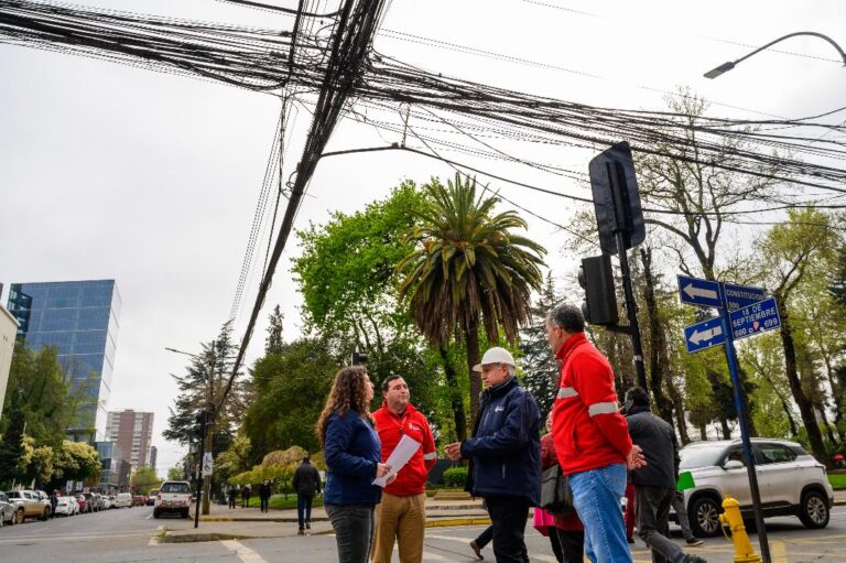 Municipio inicia trabajo coordinado con empresas para retiro de cables en desuso en Chillán