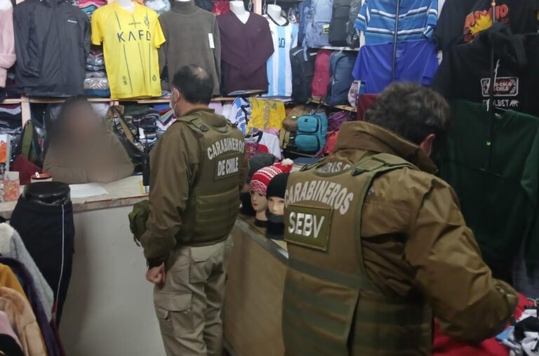 Carabineros del OS9 intervino locales de venta de artículos falsificados en Chillán