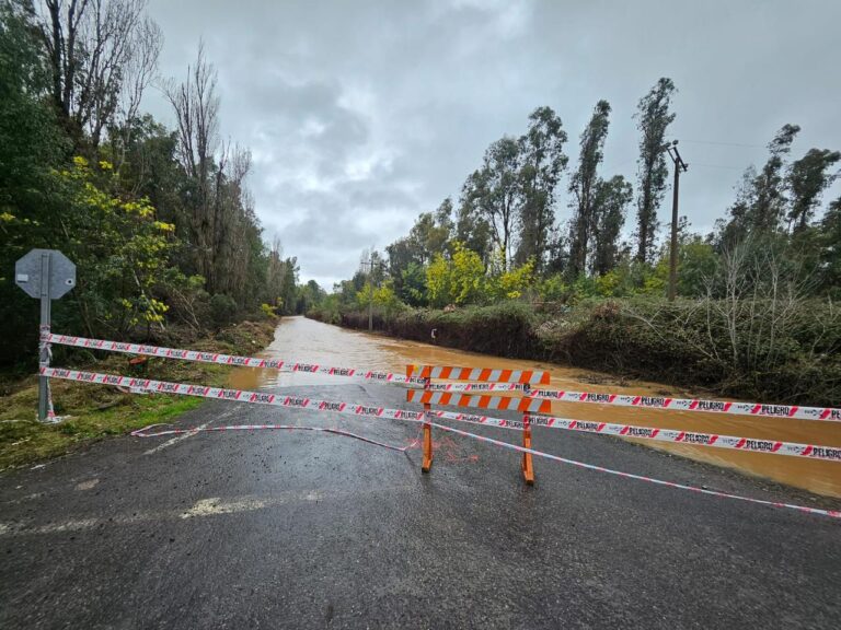 En Ñuble 3 rutas se mantienen sin conectividad vial producto de intensas lluvias en la región