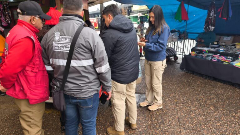 Seis detenidos tras fiscalización al comercio ambulante en el centro de Chillán