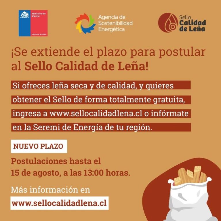 ¡Atención Ñuble! Se extendió el plazo de postulación al Sello Calidad de Leña