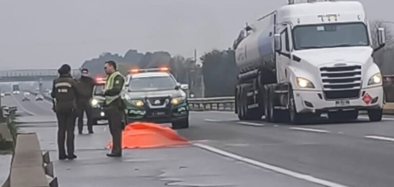 Fatal accidente en San Carlos: peatón muere tras ser atropellado por tracto camión