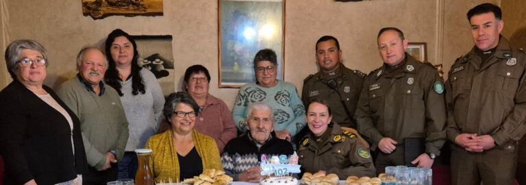 Chillán: Carabineros saludó en su cumpleaños 102 al Suboficial Juan Fuentes Arias