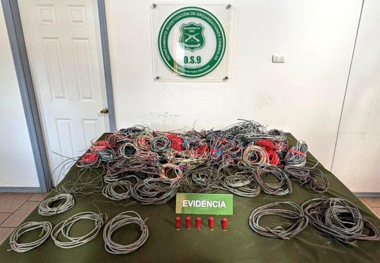 Carabineros de OS9 detuvo en Coihueco a sujeto que tenía en su poder cables de alta tensión robado en la región