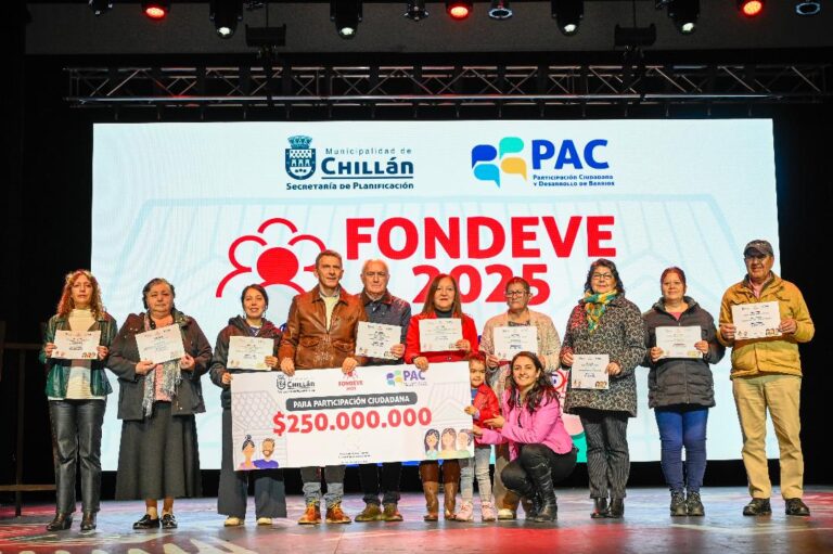 100 Organizaciones vecinales de Chillán obtuvieron recursos del Fondo de Desarrollo Vecinal Fondeve 2025