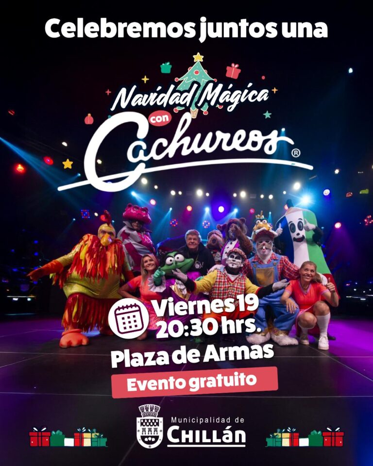 Alcalde Camilo Benavente invita a la comunidad local al concierto de ‘Cachureos’ en Chillán