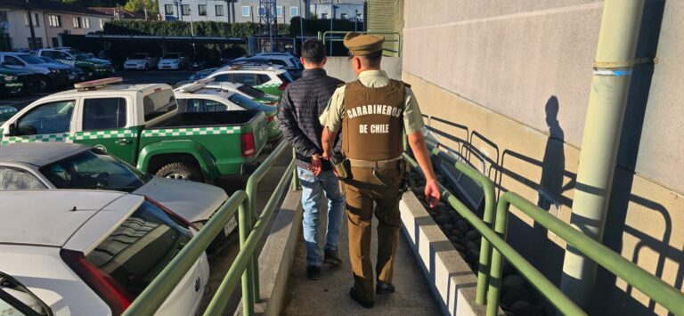 Carabineros detuvo en Chillán a sujeto por robo y amenazas con arma blanca