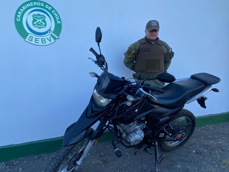 Carabineros de la SEBV Ñuble recuperaron motocicleta con encargo por robo en la capital regional