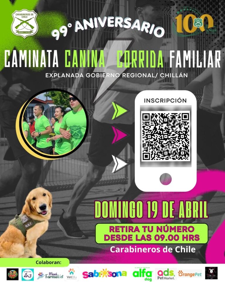 Running, mascotas y comunidad: Ñuble celebra los 99 años de Carabineros con gran fiesta deportiva